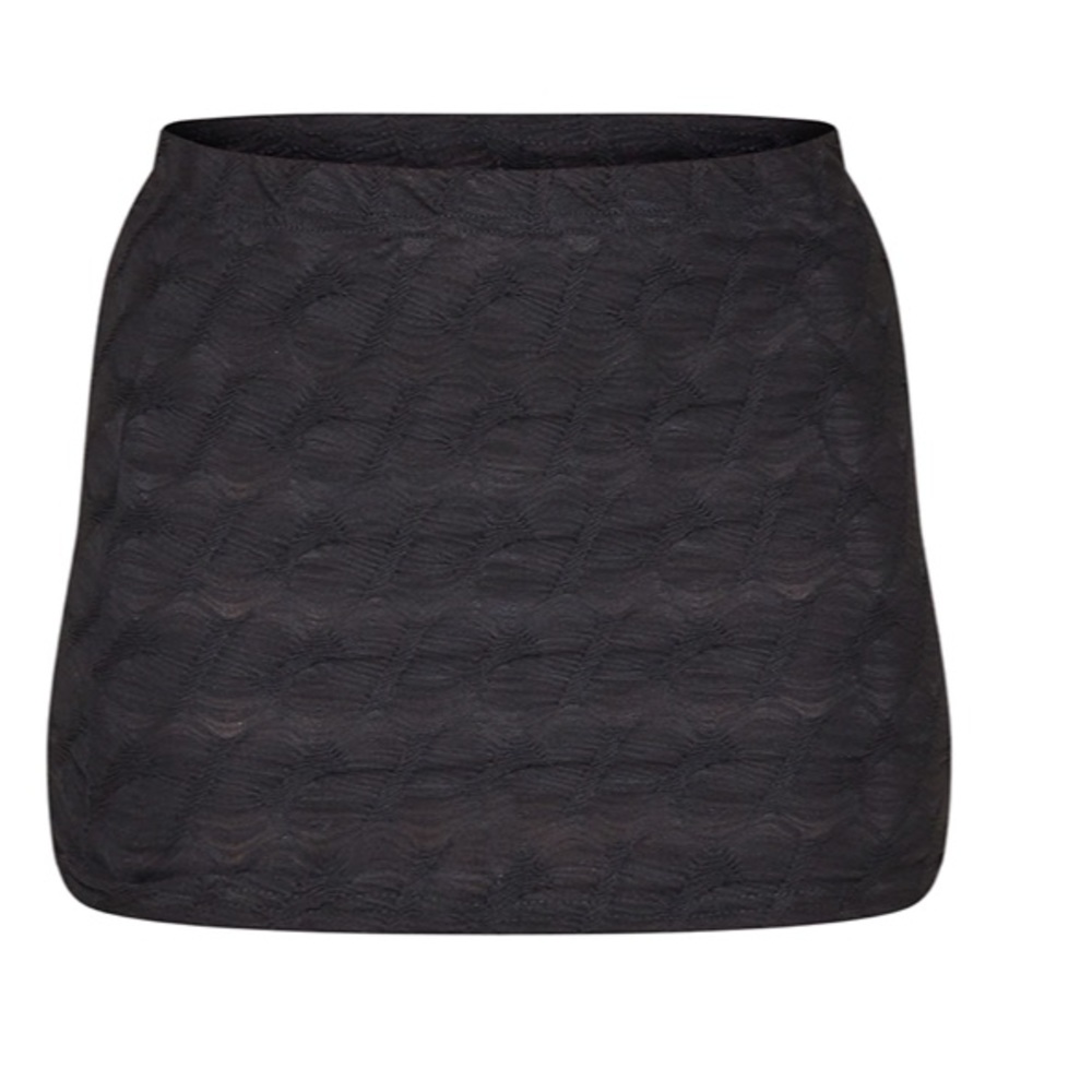 Textured micro mini skirt